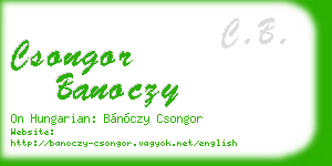 csongor banoczy business card